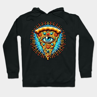 Dizza deity, Funny Pizza Lover Artwork Hoodie